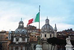 Italian flag in Rome