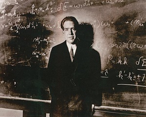 Niels Bohr at the blackboard
