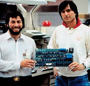 Steve Wozniak and Steve Jobs